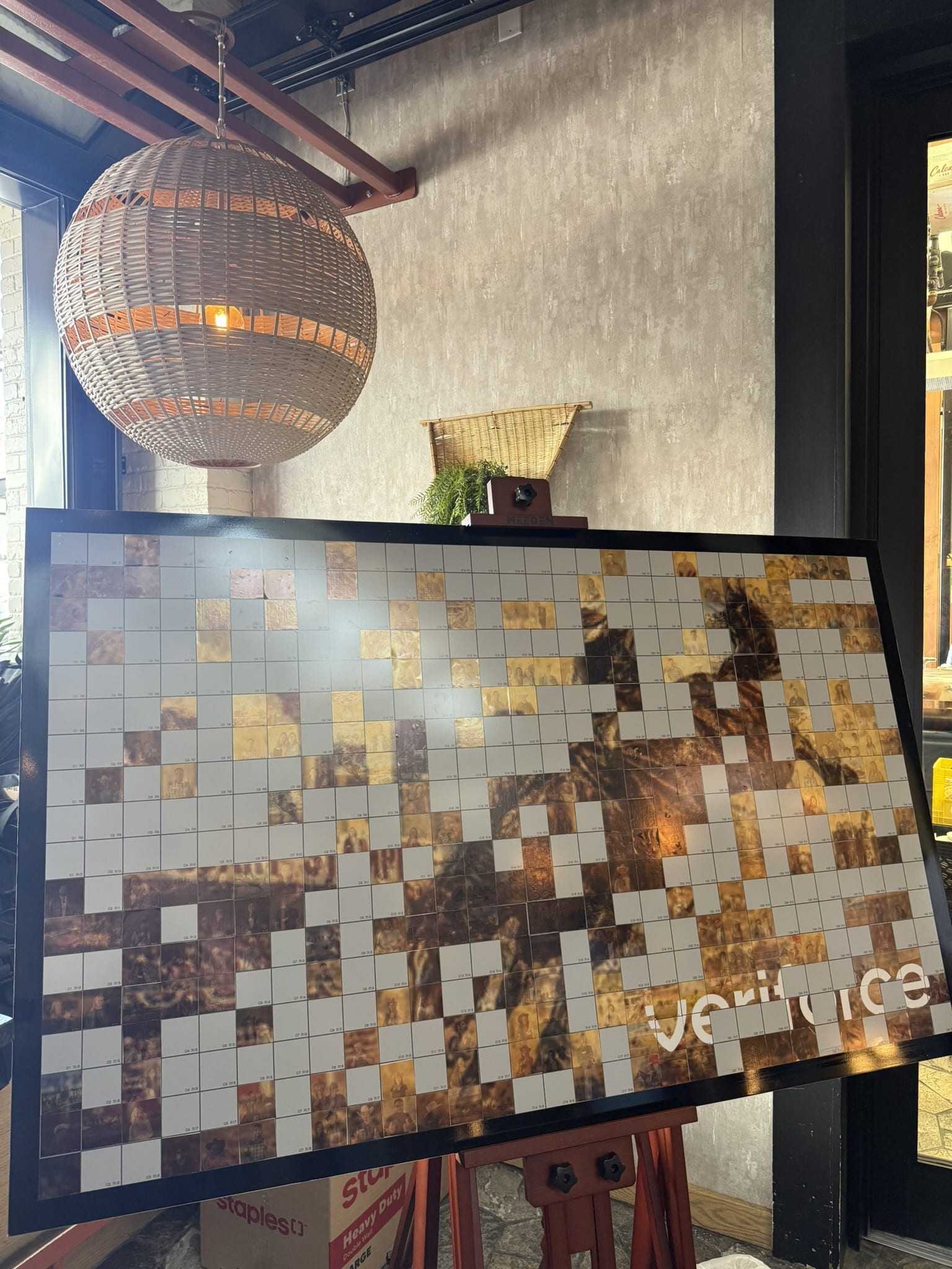 Completed Veriforce Stampede mosaic artwork featuring guest photos and branding.